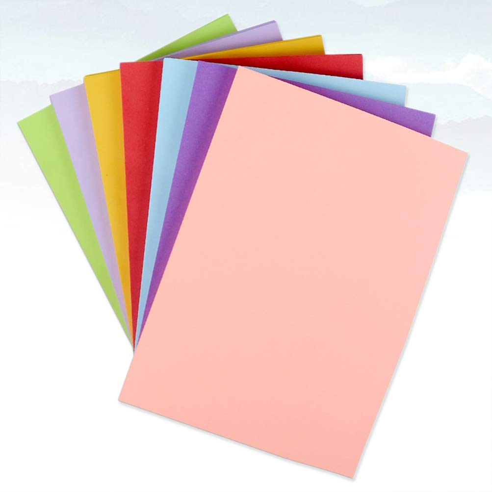 EXCEART 100Pcs Colored Copy Paper - Adhesive Pastel Art Paper for DIY Crafts, Scrapbooking & Decal Projects - Vibrant Folding Sheets for School, Office & Creative Projects