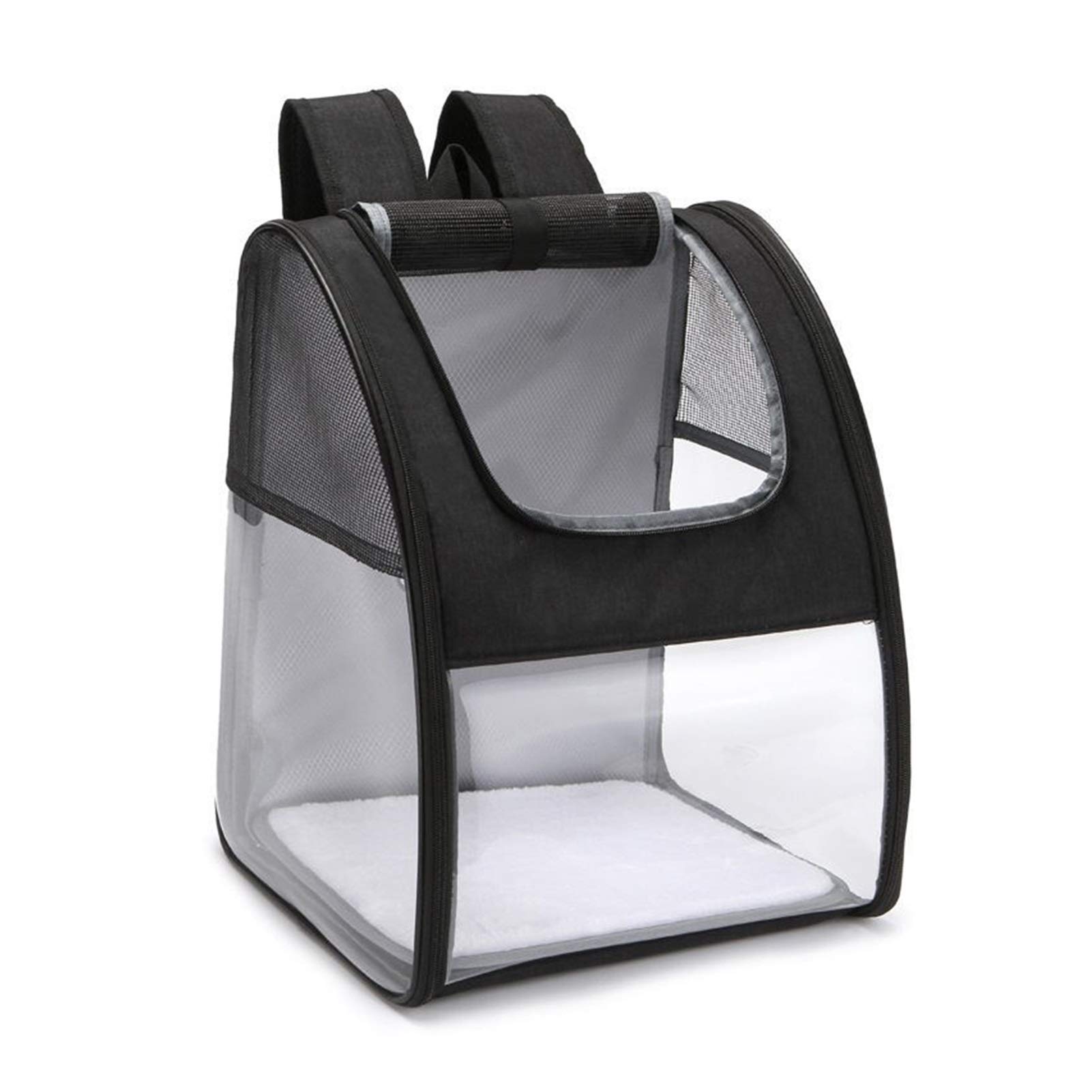 Transparent Shoulder Pet Carrier Backpack - Portable & Breathable for Dogs, Cats, Parrots - Foldable Design for Travel, Hiking, Shopping & Outdoor Adventures