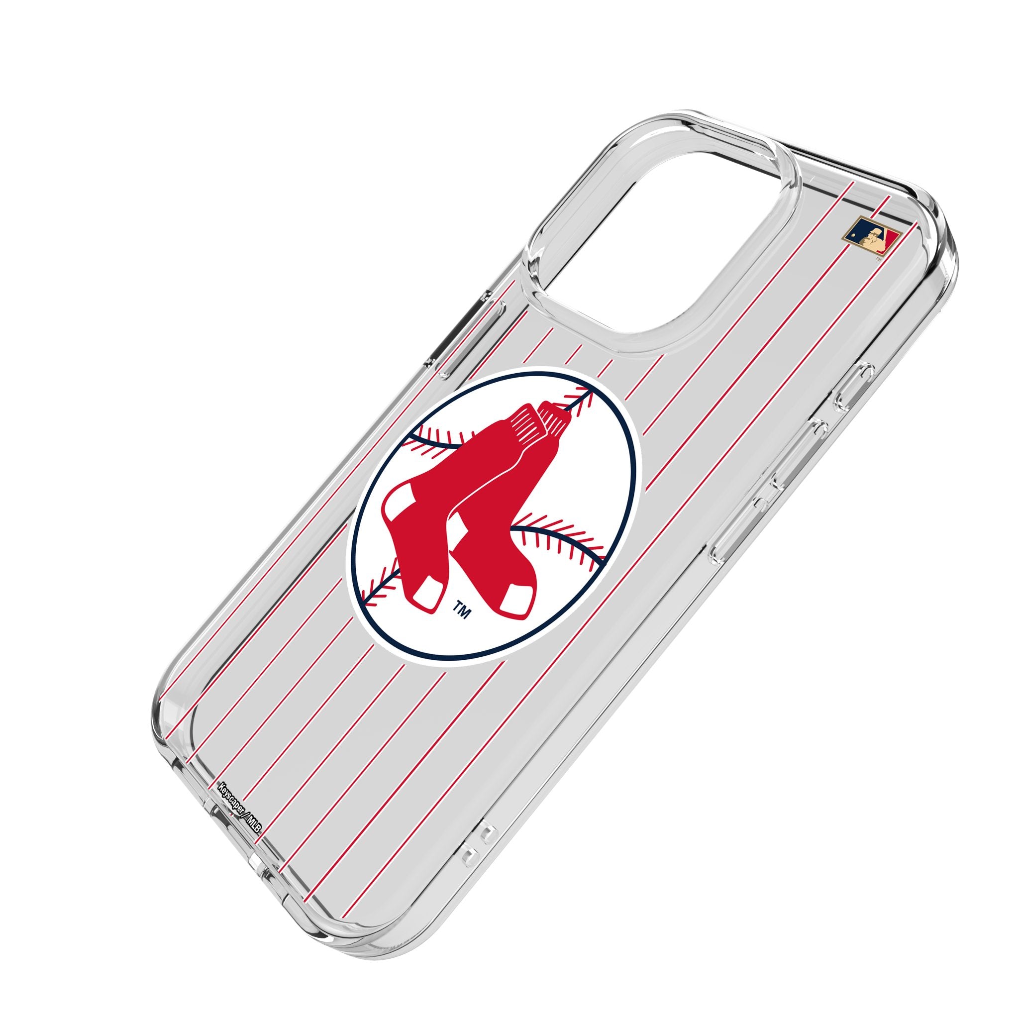 Boston Red Sox 1970-1975 Cooperstown Collection Pinstripe Clear iPhone Case for iPhone 6/7/8/X/11/12/13/14/15 - Perfect for Baseball Fans & Game Day Protection