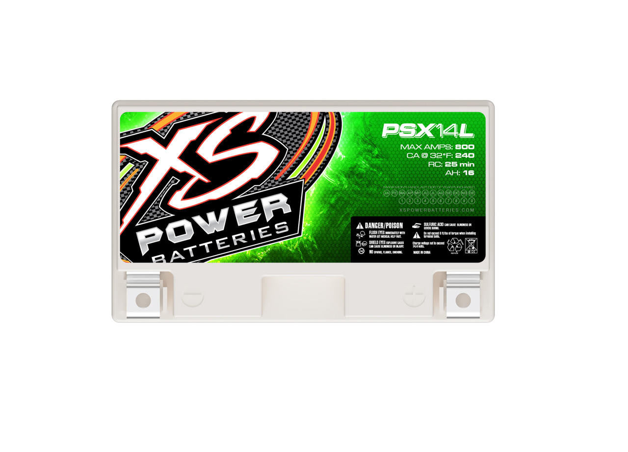 XS POWER PSX14L AGM Battery for Motorcycles, ATVs & UTVs - High-Performance PowerSports Battery for Off-Road Adventures & Extreme Riding