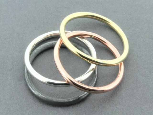 Vintage Copper & Brass Stackable Rings Set - Oxidized Silver Finish Boho Jewelry for Women - Perfect for Layering, Everyday Wear & Special Occasions