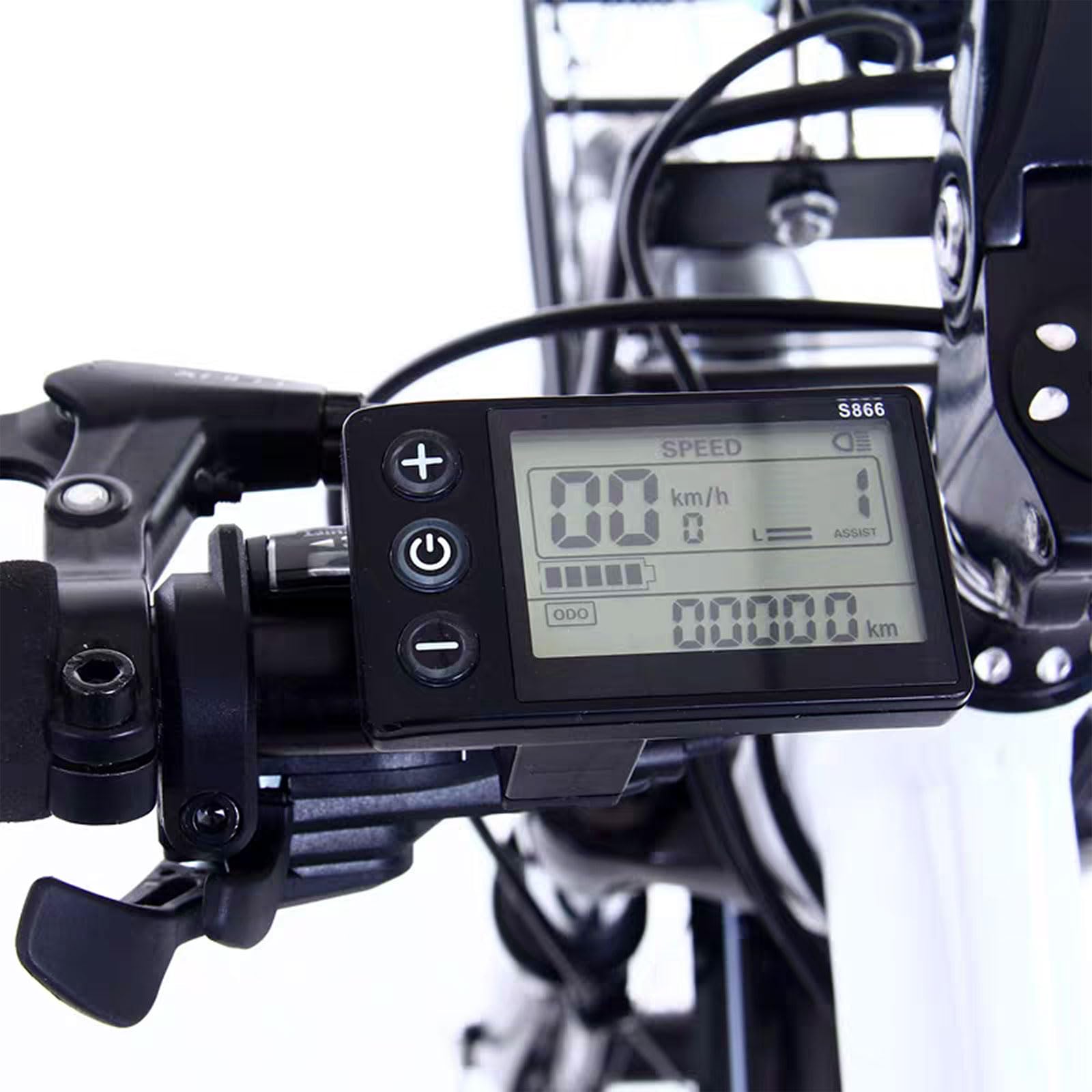 S866 24V 36V 48V Electric Bike LCD Display Meter - Wireless Ebike Speedometer & Odometer Control Panel for Electric Scooters and Bicycle Modifications | Perfect for Commuting, Urban Riding & DIY E-Bike Upgrades