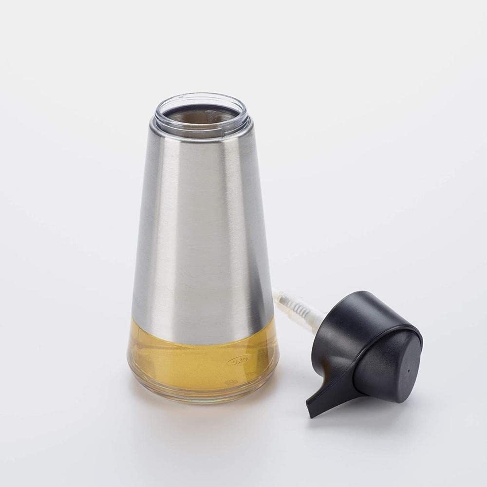 OXO Good Grips Stainless Steel Soap Dispenser - Hands-Free Automatic Liquid Soap Pump for Kitchen, Bathroom & Office - Easy Press Design for Mess-Free Use
