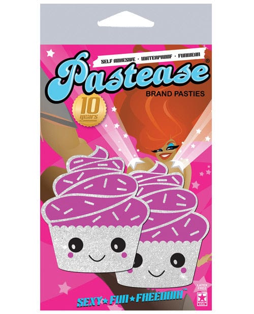 Premium Cupcake Glittery Frosting Nipple Pasties - White One Size - Perfect for Bachelorette Parties, Burlesque Shows & Costume Accessories