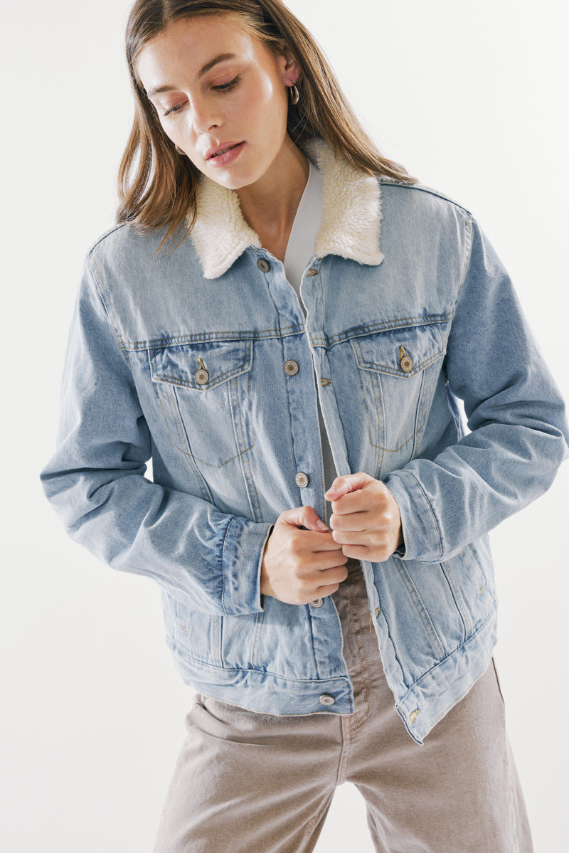 Sonny Sherpa Trucker Jacket for Men - Cozy Fleece Lined Denim Jacket with Warm Sherpa Lining - Perfect for Winter, Fall & Outdoor Activities