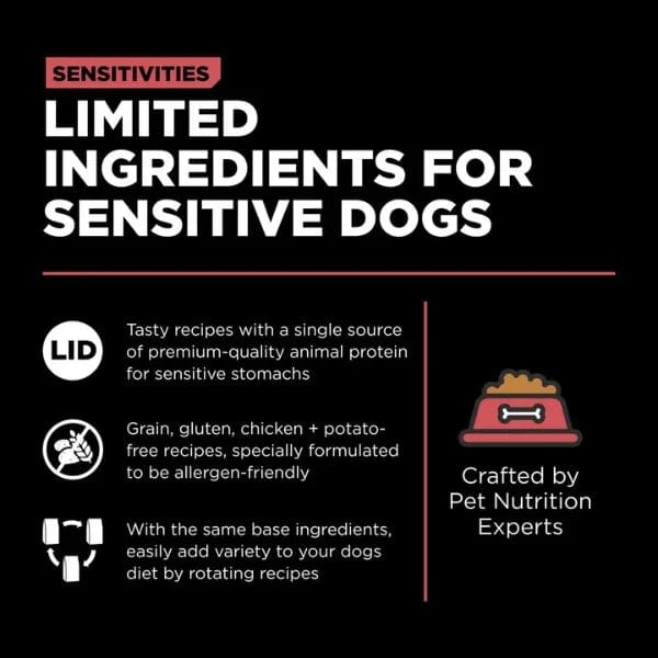 Go! Solutions Sensitivities Limited Ingredient Grain-Free Salmon Recipe Dry Dog Food - Hypoallergenic & Digestive Support for Dogs with Food Allergies - Perfect for Sensitive Stomachs & Skin Issues
