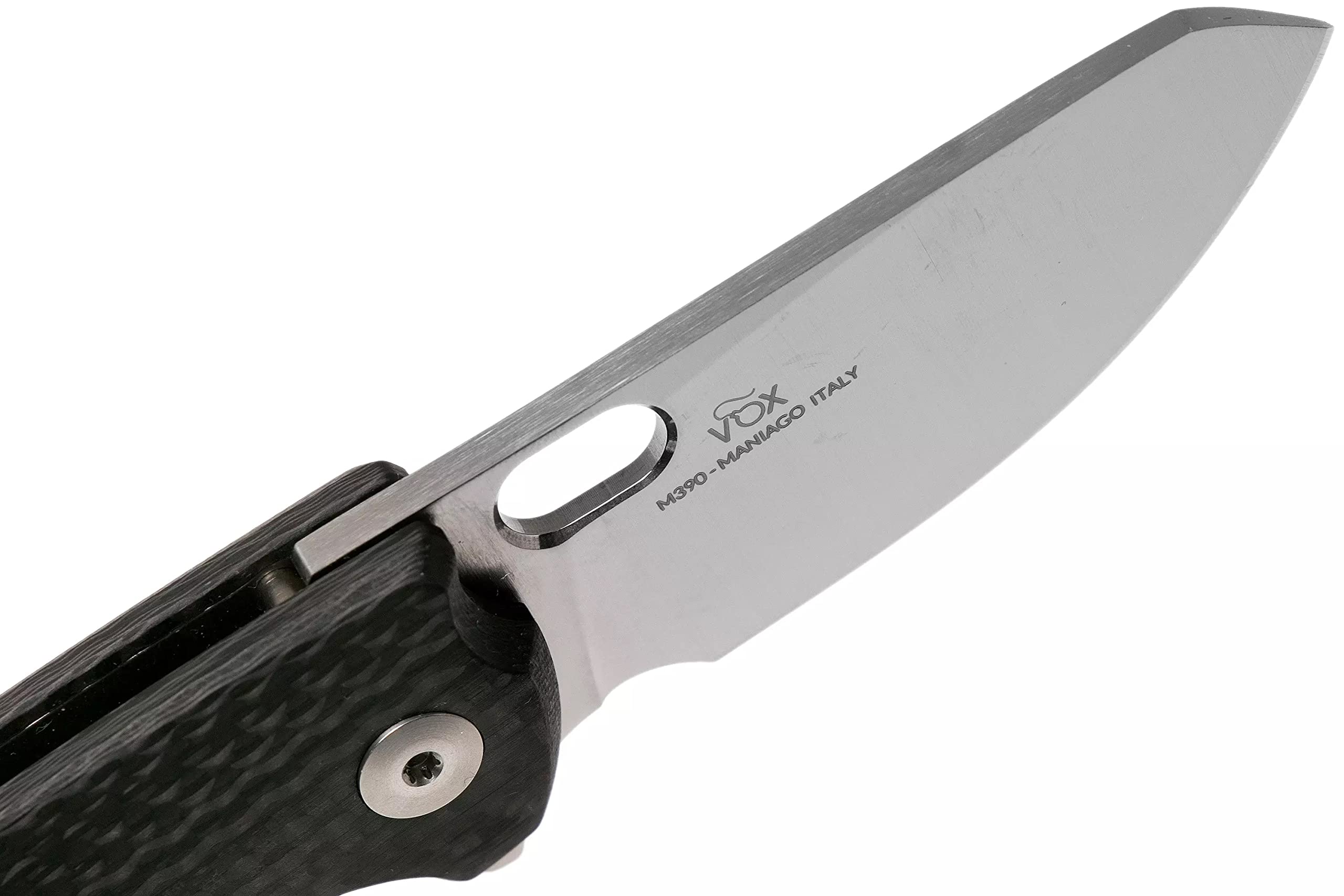 FOX Knives Baby Core Folding Pocket Knife - Premium M390 Super Steel Blade with Carbon Fiber Handle | Designed by Jesper Voxnæs | Made in Italy | Perfect for EDC, Outdoor Adventures & Survival Gear