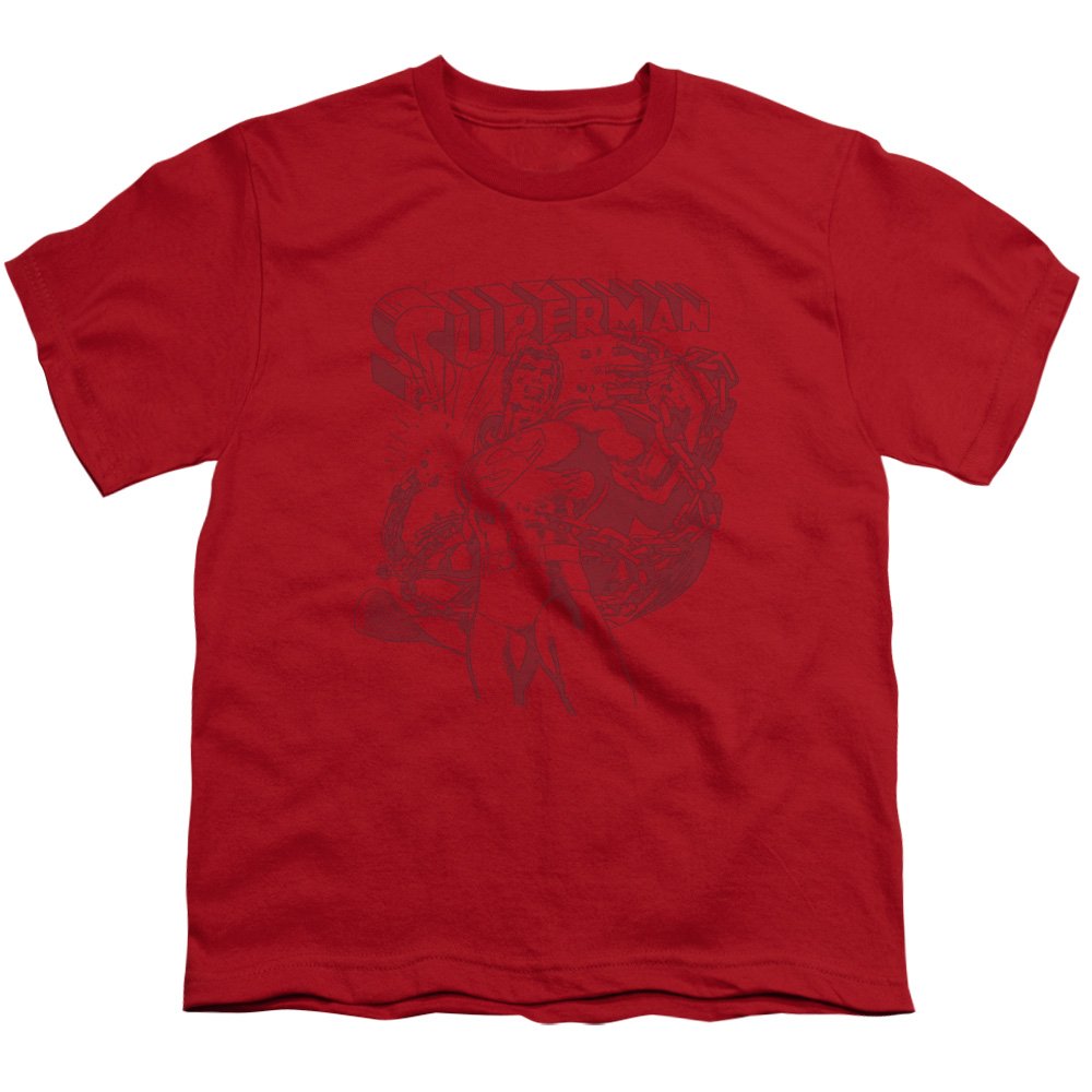Superman Code Red Unisex Youth T-Shirt - Cool Graphic Tee for Kids & Teens - Perfect for Cosplay, Halloween & Superhero Fans