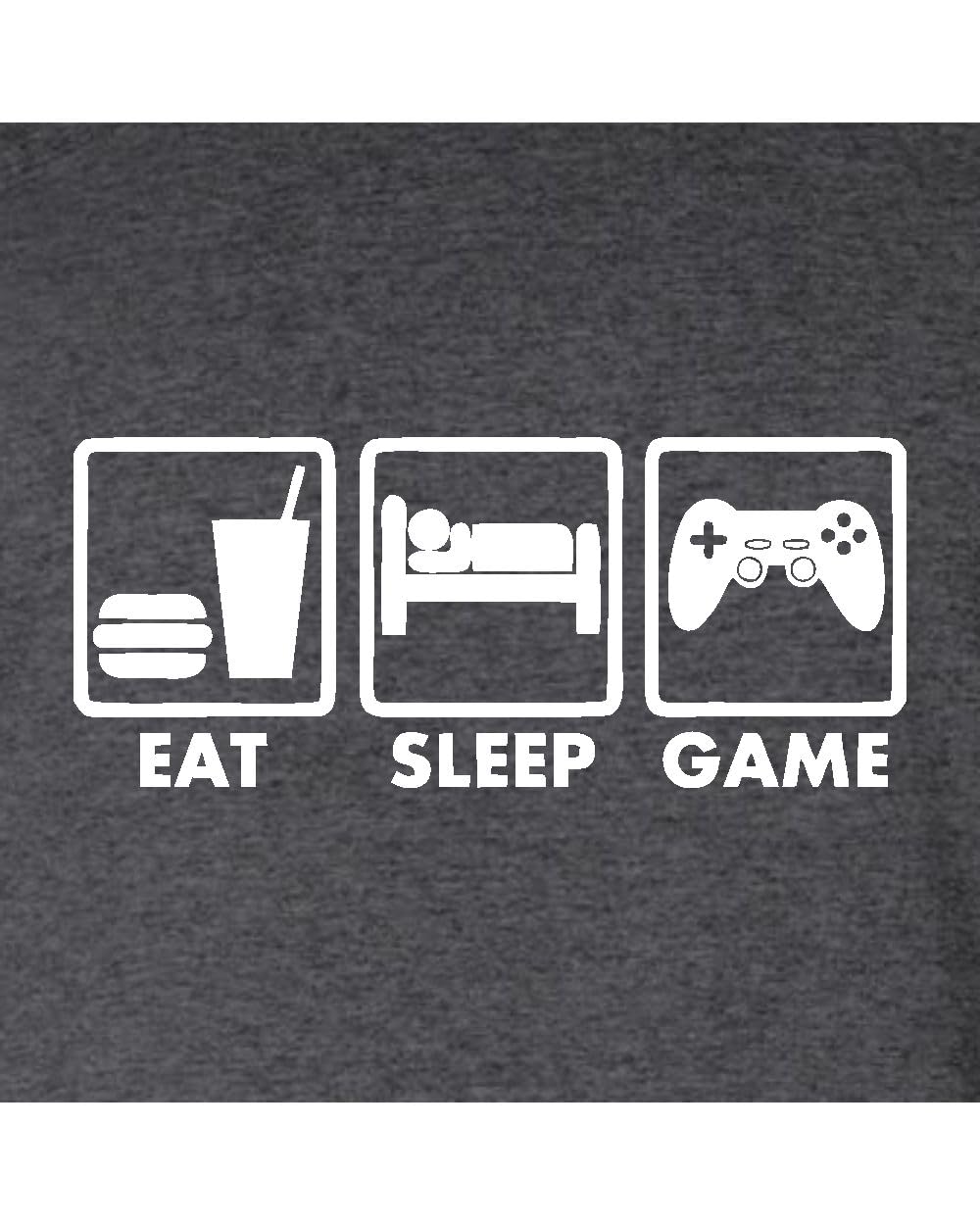 Funny Gamer Long Sleeve T-Shirt for Adults - Eat Sleep Game Repeat Design - Comfortable Cotton Tee for Gaming Enthusiasts - Perfect for Casual Wear, Esports Events & Gaming Parties