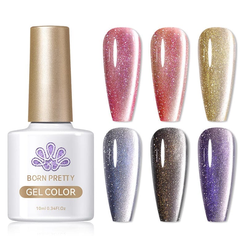 Reflective Moonlight Cat Magnetic Gel - 10ml Nail Polish for Night Glow & UV Protection - Perfect for Parties, Halloween & Nail Art Designs