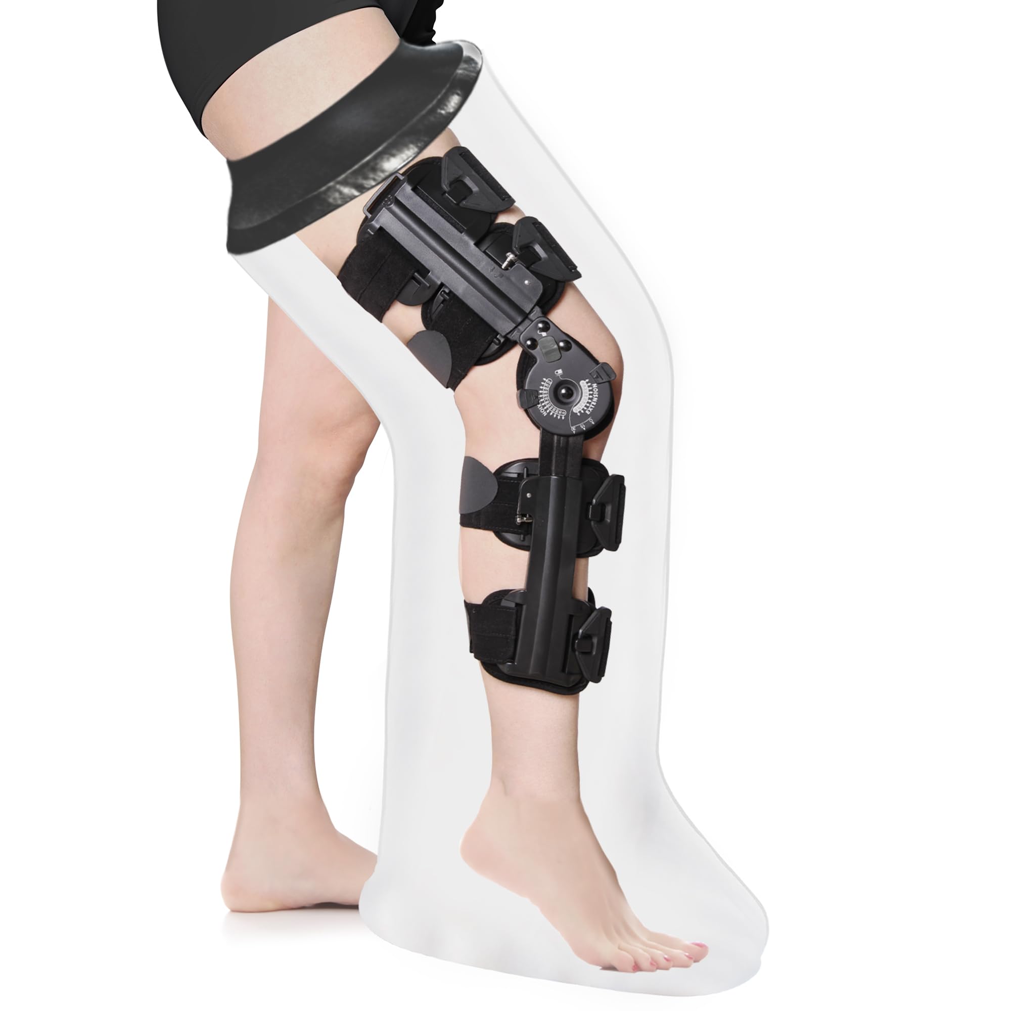 KT1190 Waterproof Full Leg Cast Cover for Shower - Reusable Adult Leg Cast Protector for Broken Leg, Knee, Foot & Ankle Wounds or Burns - Ideal for Post-Surgery, Injury Recovery & Daily Hygiene Care