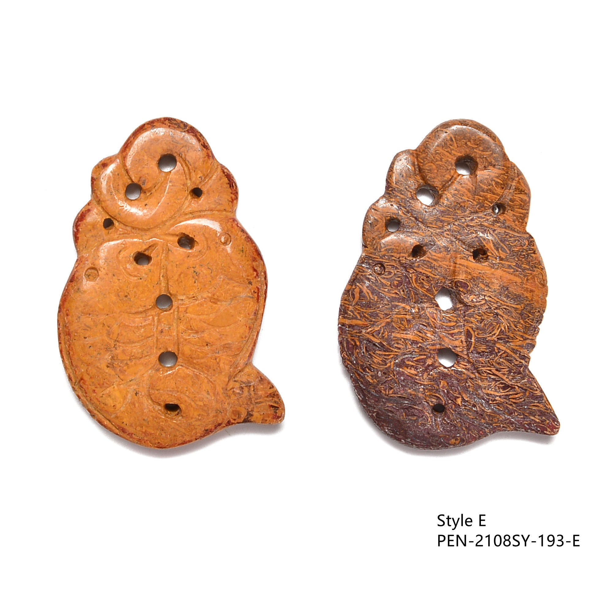 Hand Carved Fireworks Stone Pendant - 5 Unique Styles - Sold Individually - Perfect for Jewelry Making, Gifts & Spiritual Healing