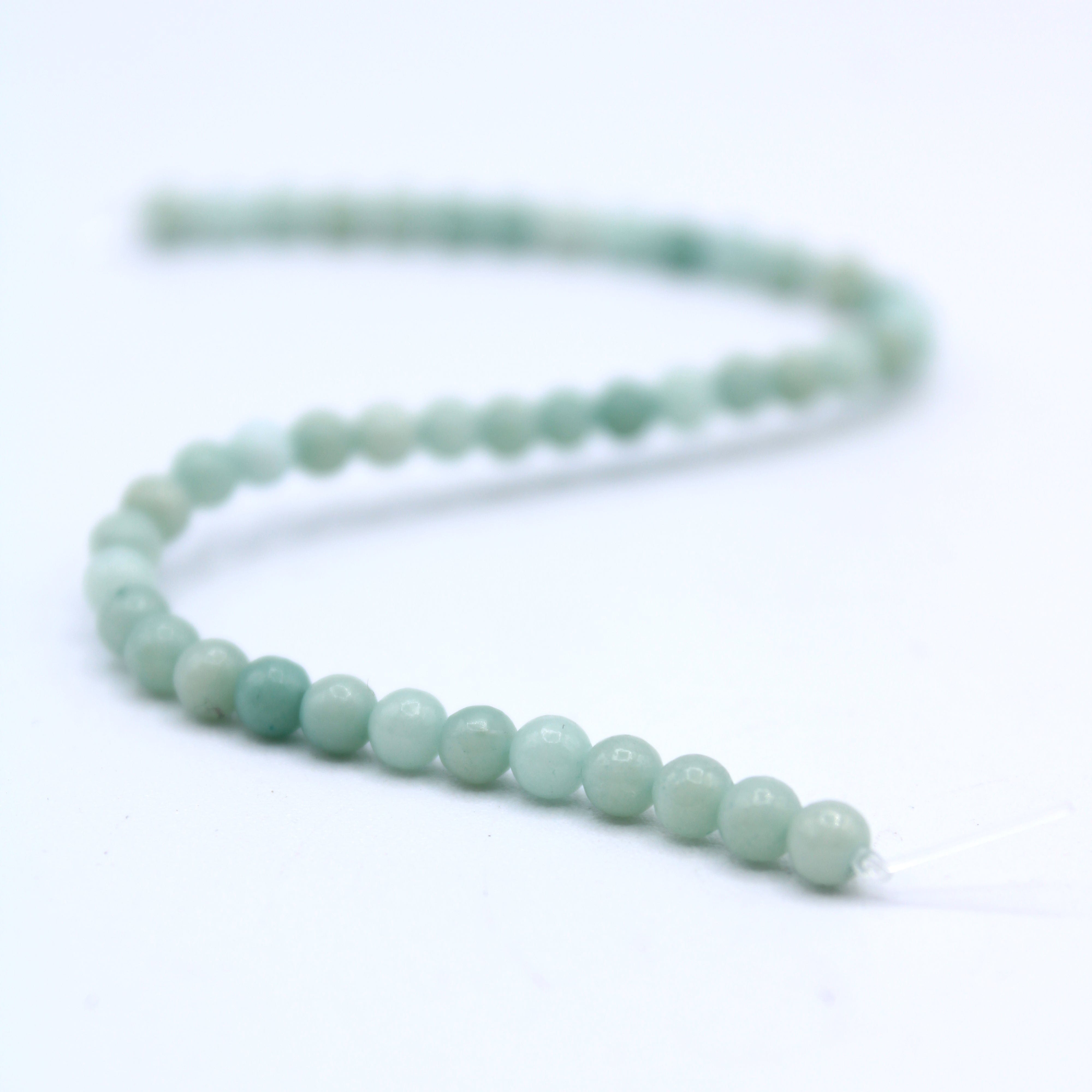 Natural Amazonite & Serpentine Bead Strands for Jewelry Making - DIY Necklace, Bracelet Craft Supplies - Perfect for Boho, Healing Crystal Jewelry Designs
