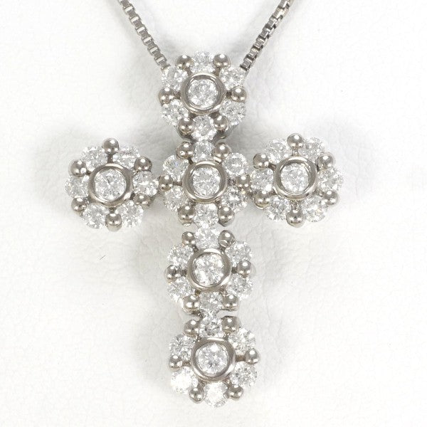 18K White Gold Diamond Necklace for Women - Elegant & Timeless Jewelry Gift for Anniversary, Wedding, or Special Occasions