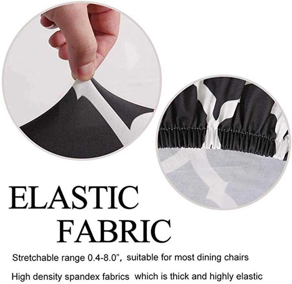 Stretch Dining Chair Slipcovers Set of 2/4/6 - Washable Elastic Seat Covers for Armless Chairs, Removable Chair Protector for Dining Room - Perfect for Home Decor, Parties & Daily Use