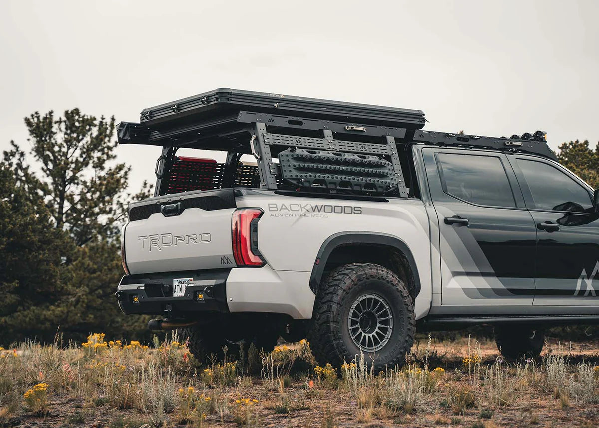 2022+ Toyota Tundra Full Height Bed Rack | Heavy Duty Aluminum Truck Rack for Overlanding & Off-Road Adventures | Perfect for Camping Gear, Roof Tents & Outdoor Equipment Storage