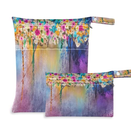 Abstract Floral Watercolor Painting