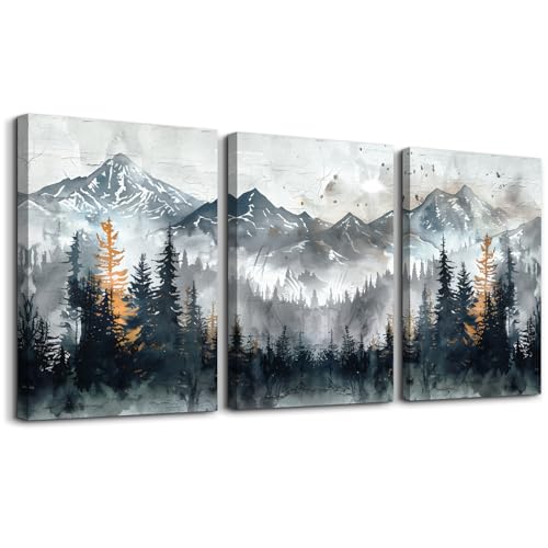 Fog Forest Watercolour Paintings