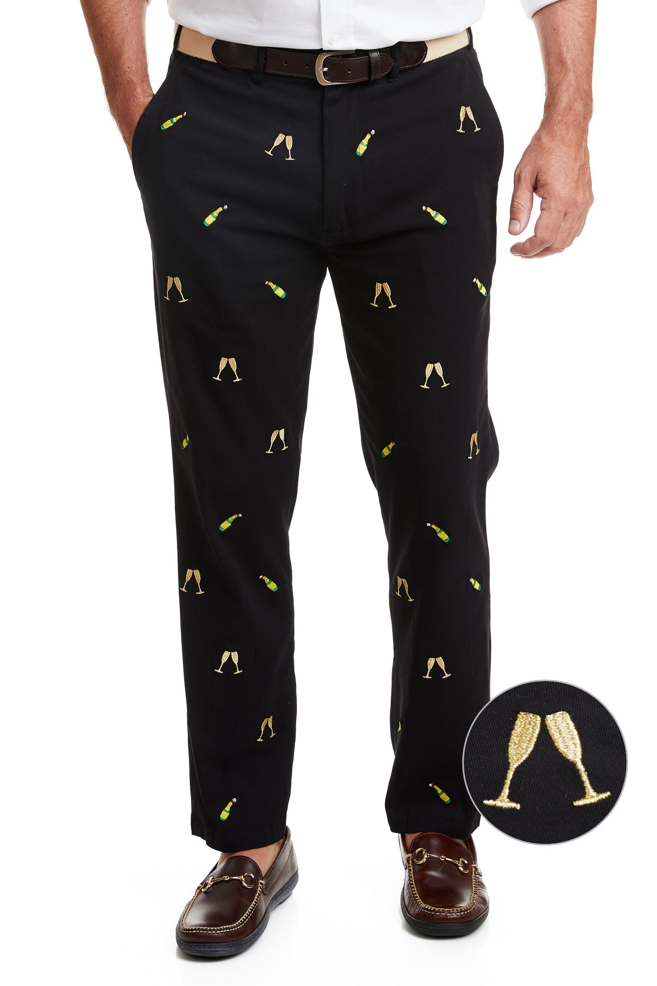 Harbor Pant Black with Champagne Toast - Stylish Women's Casual Pants for Work, Travel & Everyday Wear