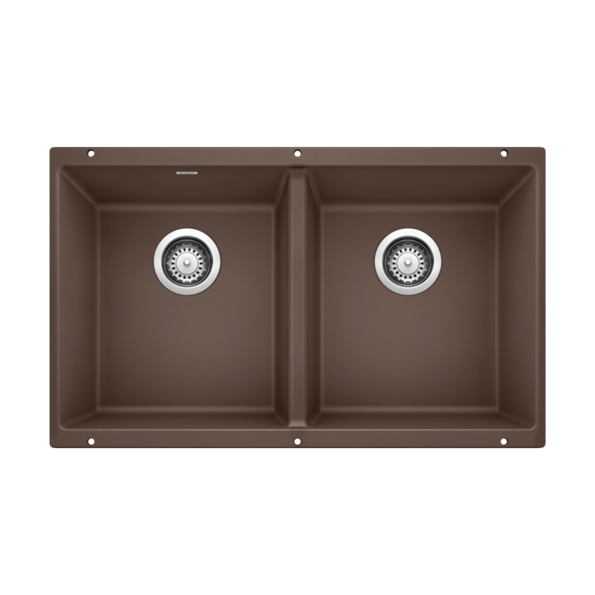 Blanco PRECIS Equal Double Bowl 29.75 Inch SILGRANIT Undermount Kitchen Sink - Durable Stain-Resistant Design for Busy Home Chefs & Modern Kitchens
