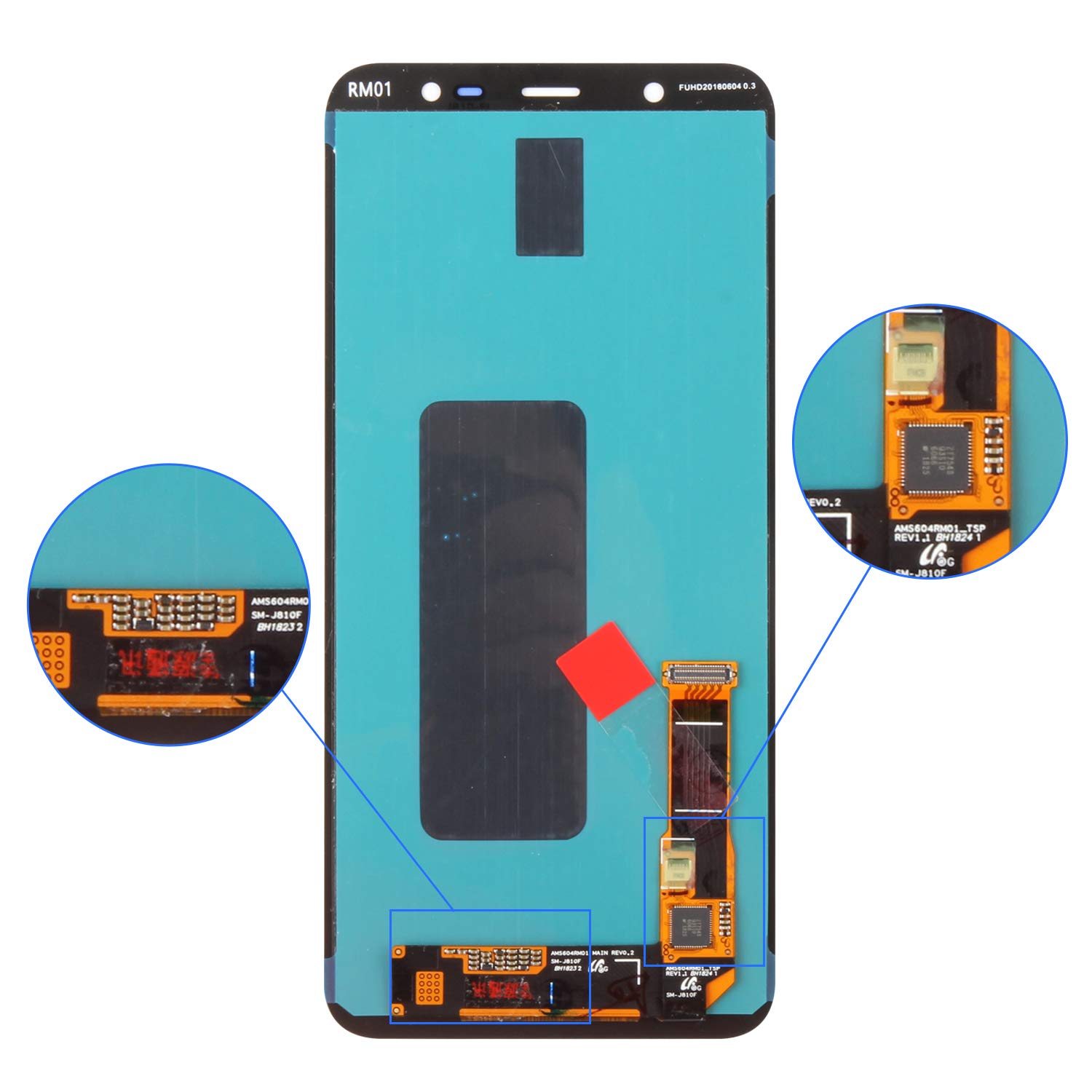 Original Samsung Galaxy J8 2018 J810 Screen Replacement - AMOLED Display Assembly with Touch Sensor Digitizer & Glass Lens Kit (J810M/J810F/J810G/J810Y/J810GF) - Perfect for DIY Phone Repair & Screen Damage Replacement
