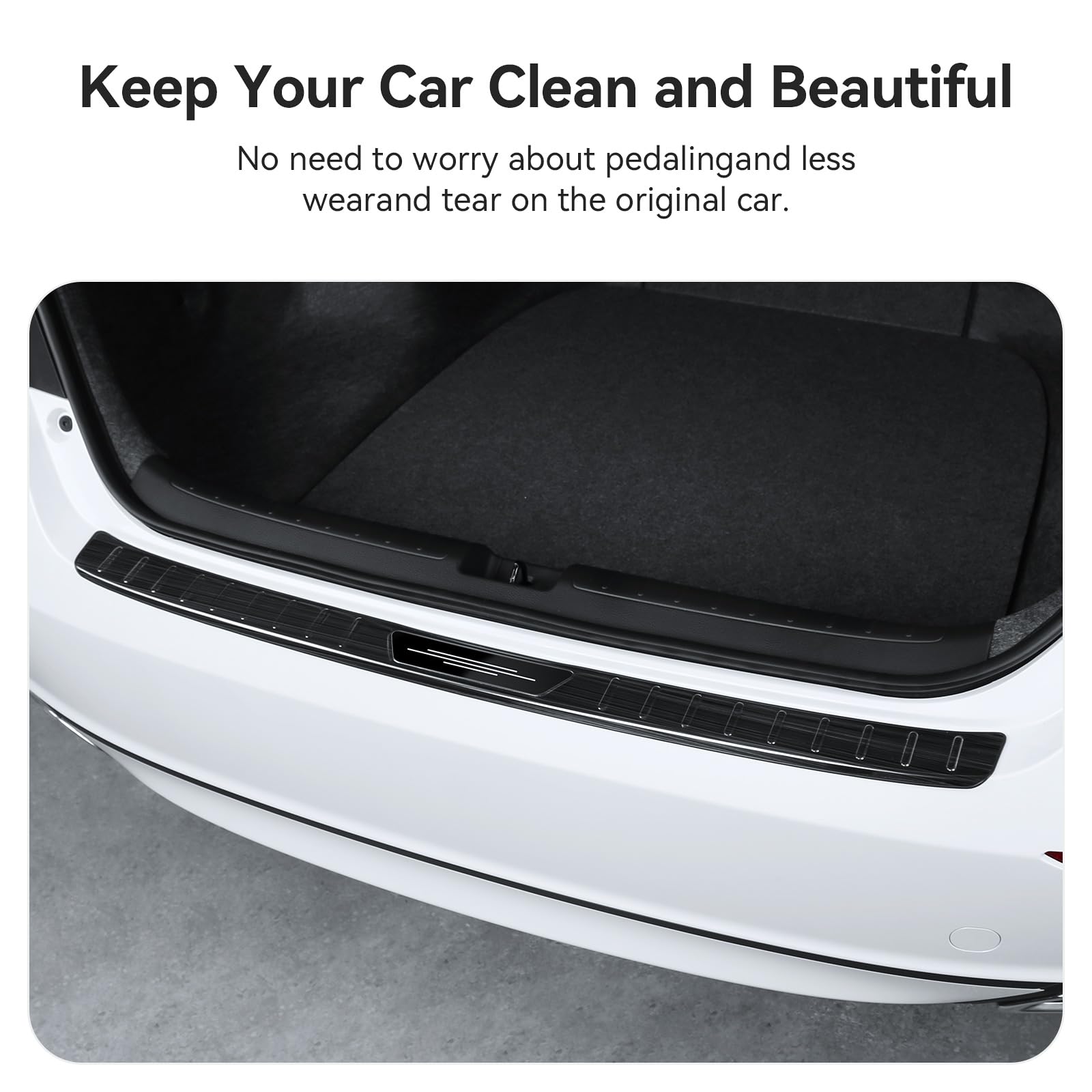 Stainless Steel Rear Bumper Guard & Trunk Sill Protector for Honda Accord 2018-2022 Hybrid/HEV - Black Brushed Exterior Accessory | Perfect for Parking Protection & Cargo Loading
