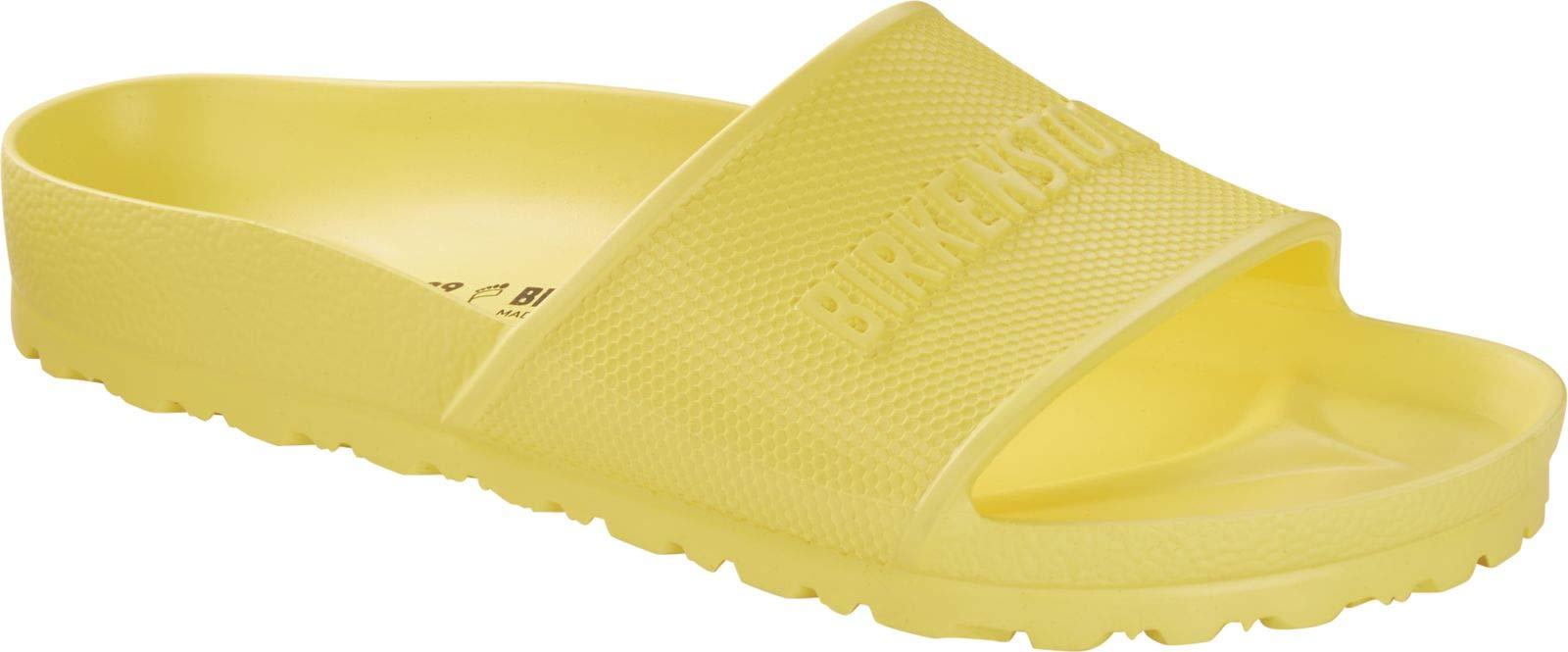 BIRKENSTOCK Unisex Barbados EVA Sandals - Comfortable Waterproof Slip-On Shoes for Men & Women, Vibrant Yellow, Size 41 EU (US Men's 8-8.5 / Women's 9.5-10) - Perfect for Beach, Pool, Travel & Summer Outdoor Activities