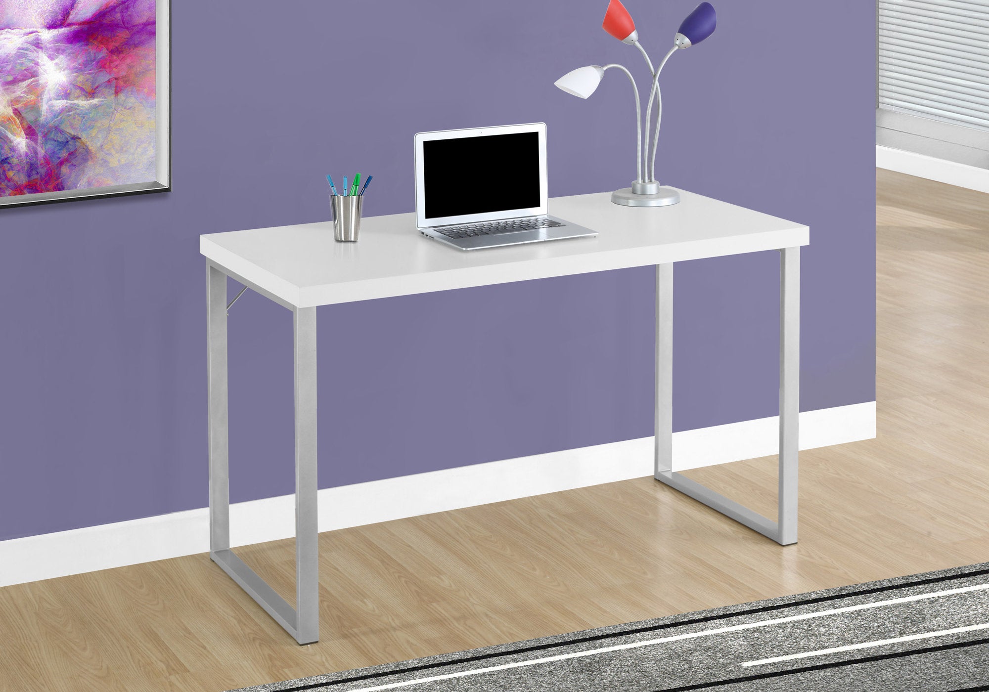 Office Series 48L White & Silver Metal Storage Cabinet - Perfect for Home, Office, and Classroom Organization