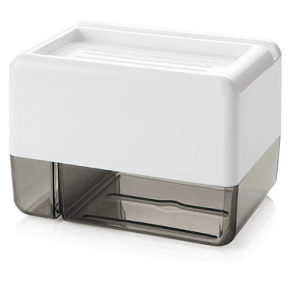 JHHDP Wall-Mounted Waterproof Toilet Paper Holder - Bathroom Tissue Roll Dispenser with Rustproof Design (White) - Perfect for Bathroom, RV, and Small Space Organization