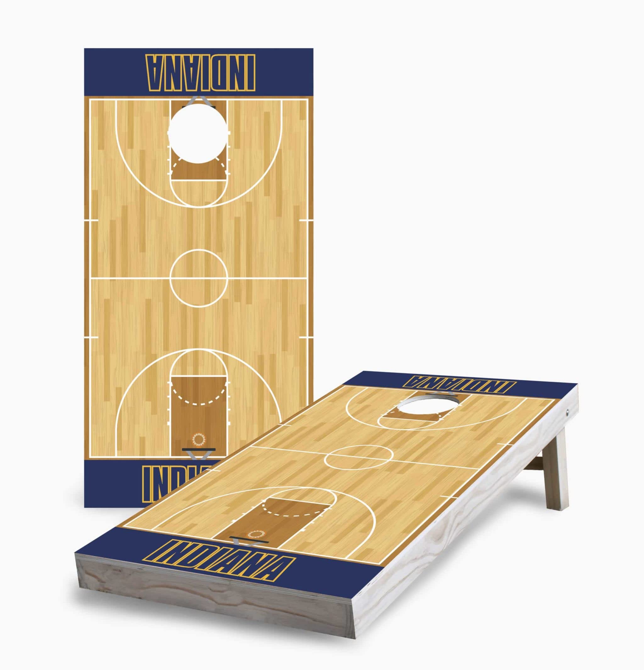 Indiana Themed Cornhole Game Set with 2 Boards & 8 Bags - Premium Outdoor Lawn Game for Backyard, Tailgating, and Parties - Perfect for Family Gatherings, BBQs, and College Events