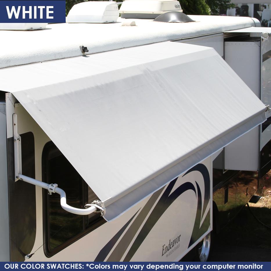 Carefree Of Colorado Omega Vinyl Replacement Fabric with Valance - Durable RV Awning Fabric for Outdoor Shade & Patio Protection