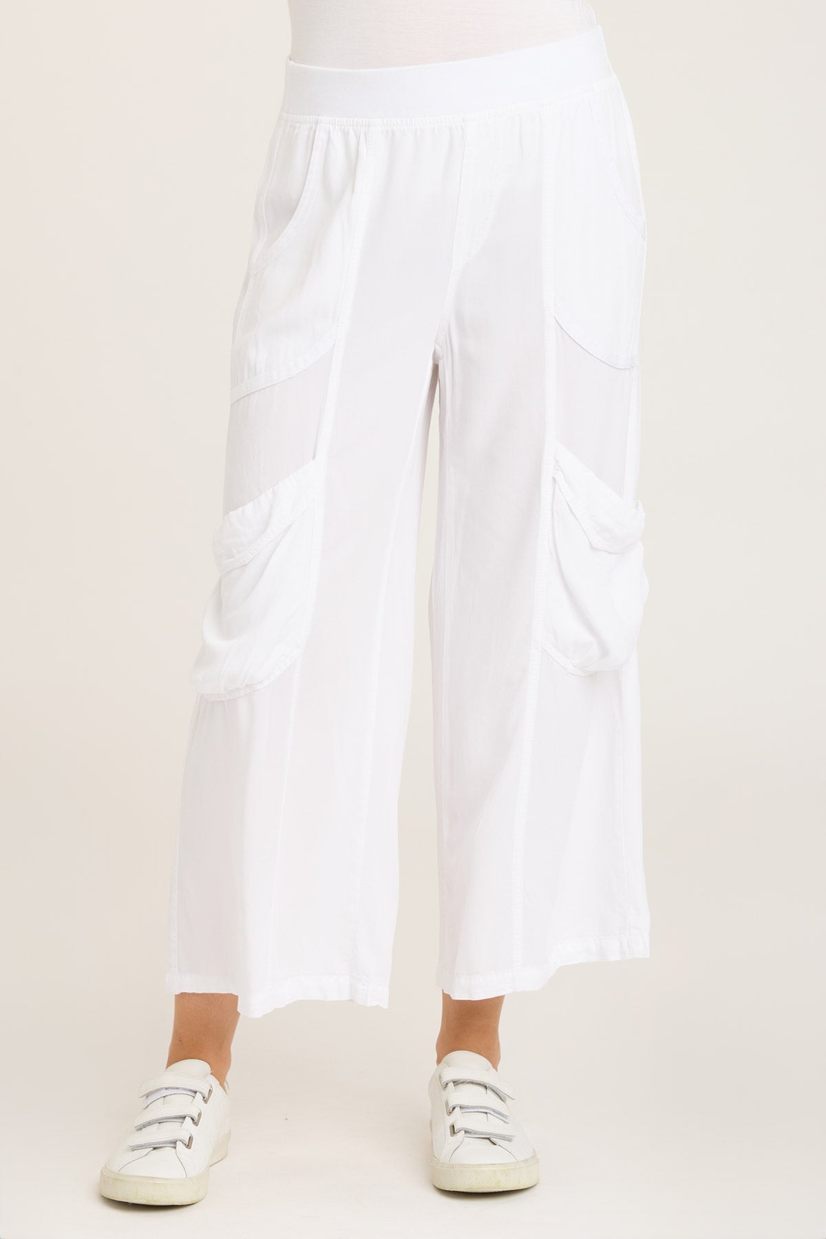 Stylish Twill Faulkner Crop Pants for Women - Comfortable High Waist Casual Trousers for Work, Travel & Everyday Wear