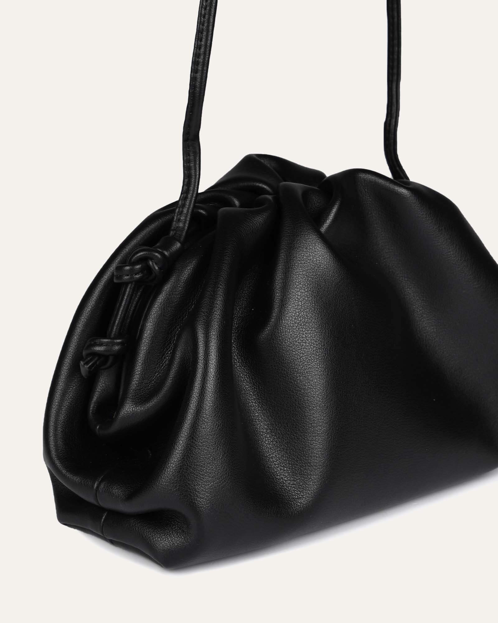 BAMBIE Cross Body Bag for Women - Genuine Black Leather Purse with Adjustable Strap, Perfect for Travel, Shopping & Everyday Use