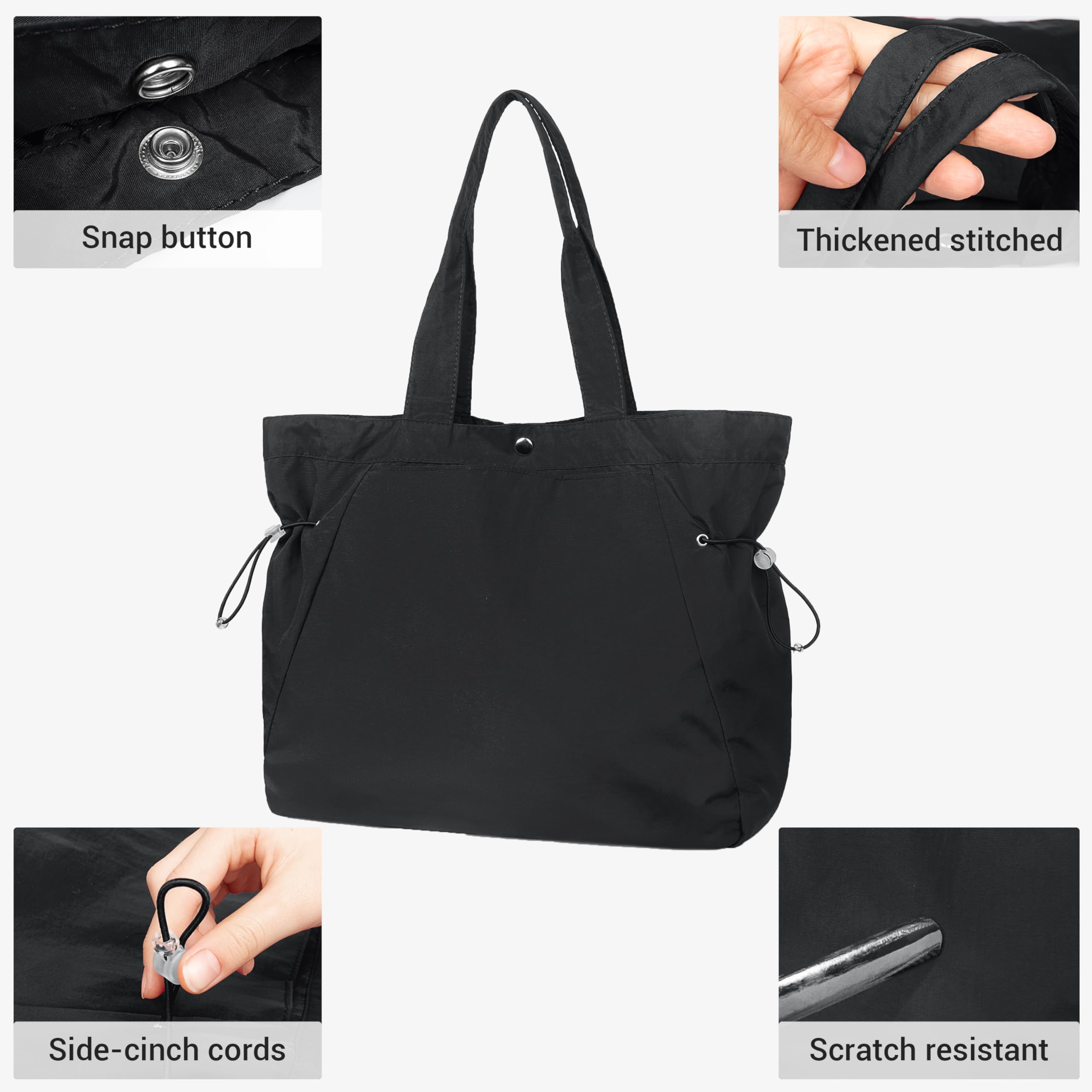 VOLGANIK ROCK Large Tote Bags for Women - Lightweight Shoulder Bag, Gym Bag, Beach Tote & Travel Handbag - Perfect for Work, Gym, Beach Trips & Weekend Getaways