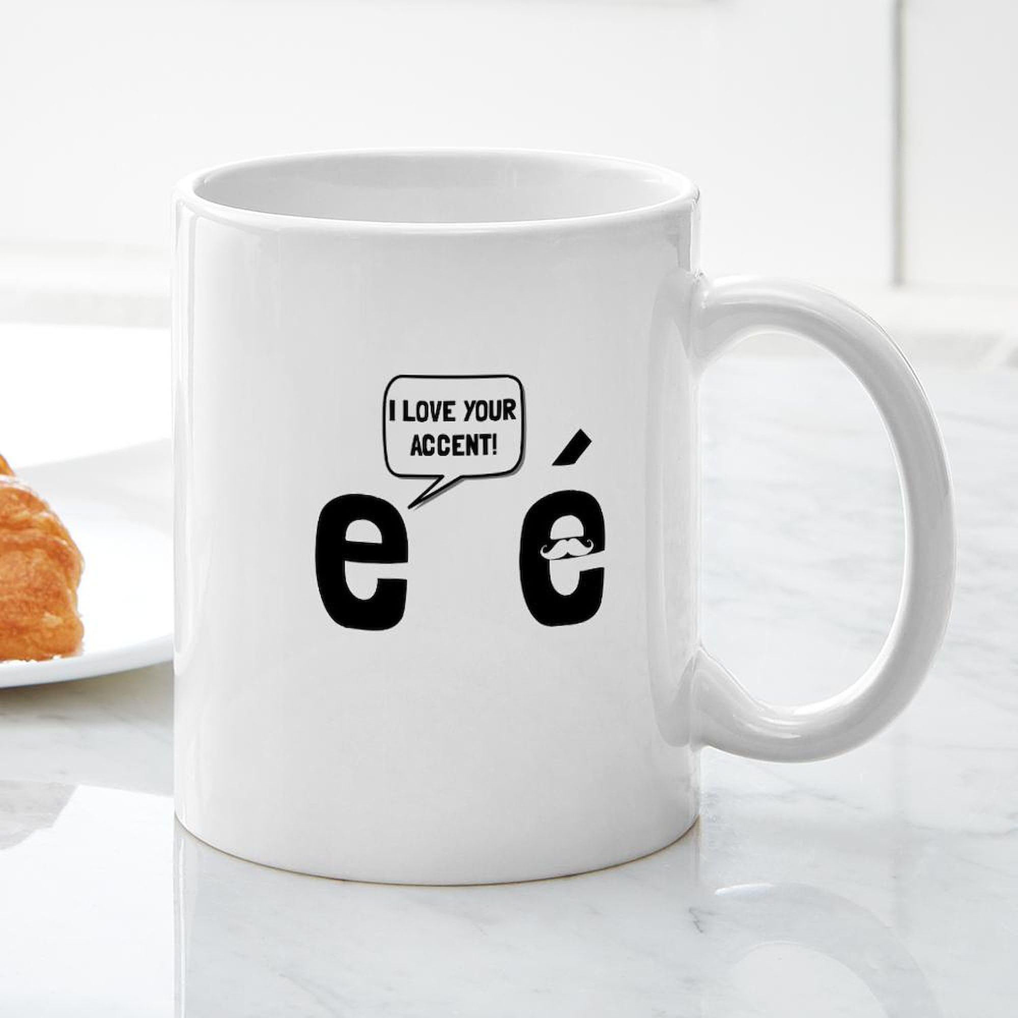 Love Accent Mug - 11 oz (325 ml) Ceramic Coffee Cup for Couples | Perfect for Valentine's Day Gifts, Anniversaries & Romantic Breakfast in Bed
