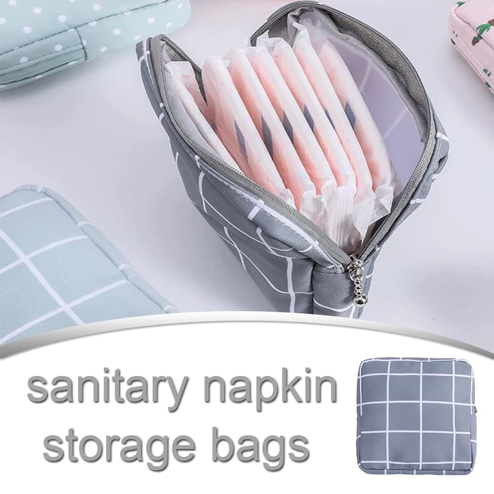 JaSiTeBW 2 Pack Sanitary Napkin Storage Bags - Waterproof Zippered Pouch for Feminine Hygiene Products, Travel Organizer for Women & Teens - Perfect for School, Gym, Work & Travel Essentials