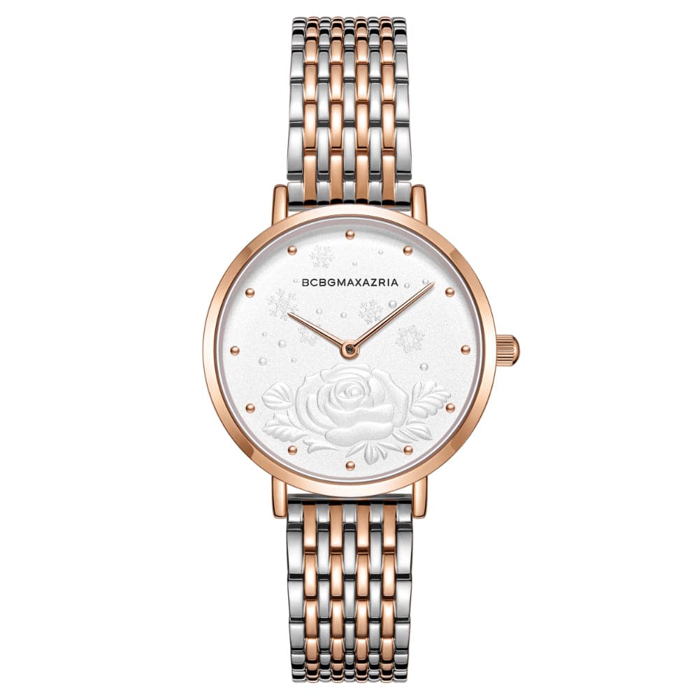 BCBGMAXAZRIA BG50990008 Women's Luxury Watch - Elegant Stainless Steel Bracelet & Crystal Accents - Perfect for Business, Party & Everyday Wear