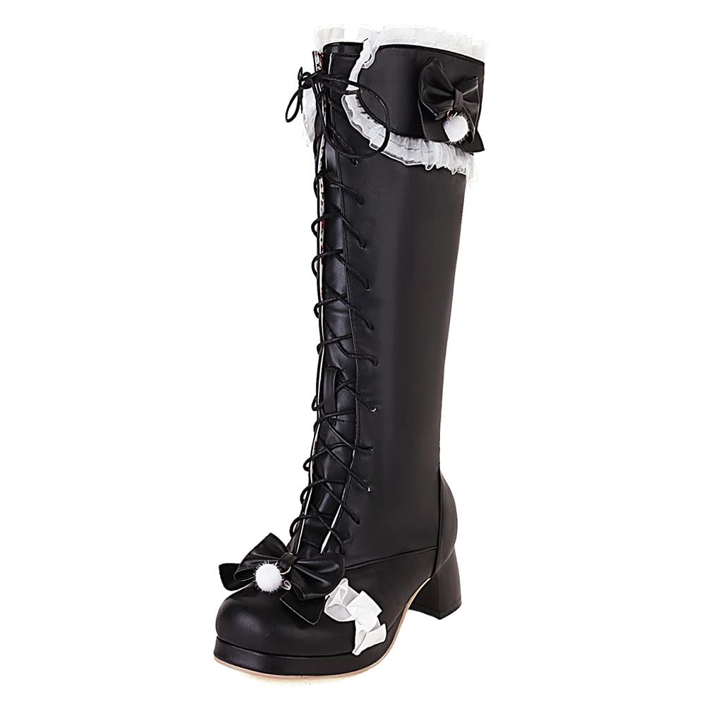 Cute Lolita Boots for Women - Cosplay Gothic Boots for Anime Conventions & Halloween Costumes
