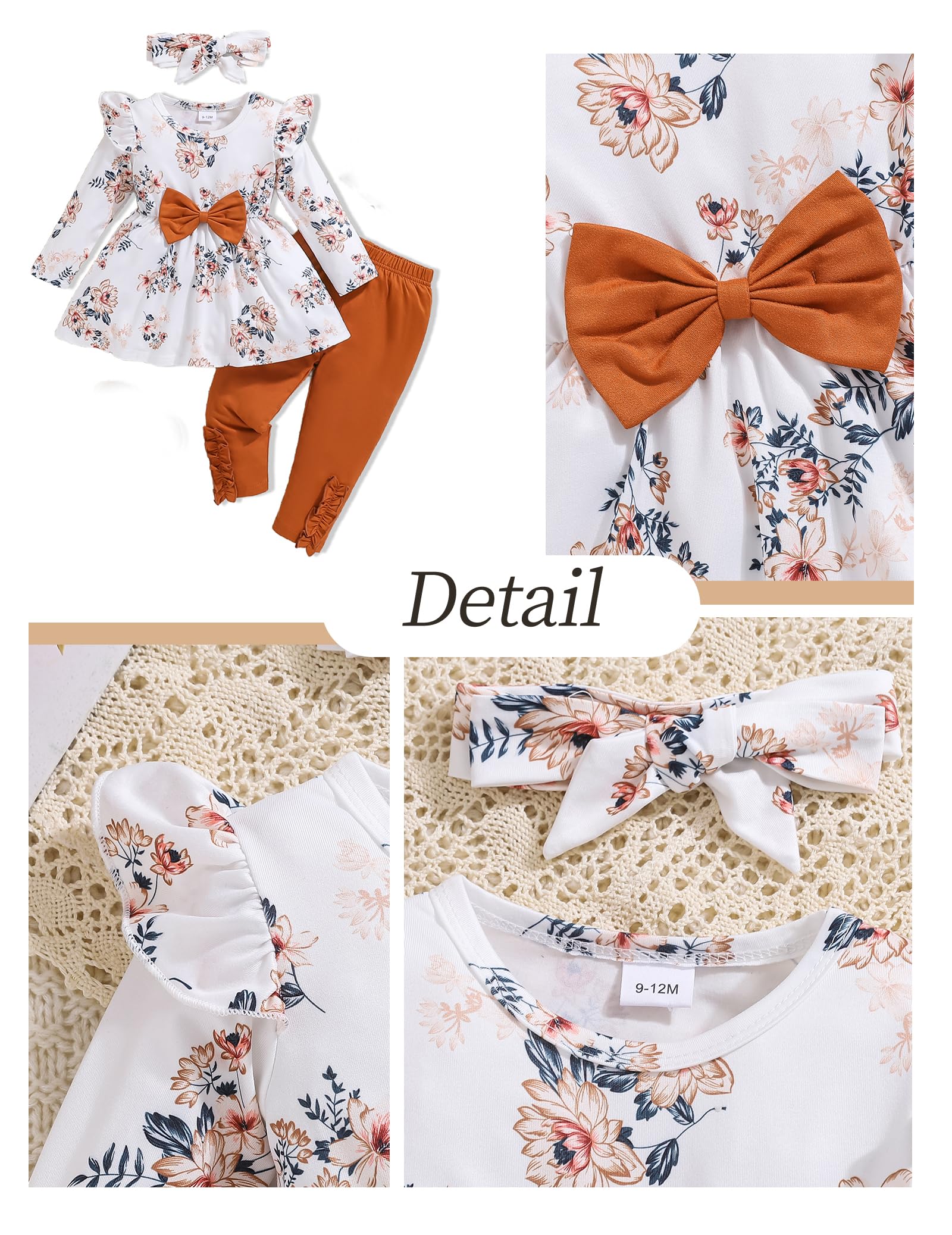 Adorable Floral Ruffle T-Shirt & Pants Set for Baby Girls - Summer & Spring Toddler Outfits - Perfect for Playdates, Parties & Photo Shoots