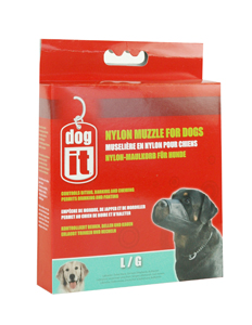 Dogit Nylon Muzzle for Large Dogs - Breathable & Adjustable Black Dog Muzzle for Training, Grooming, and Vet Visits