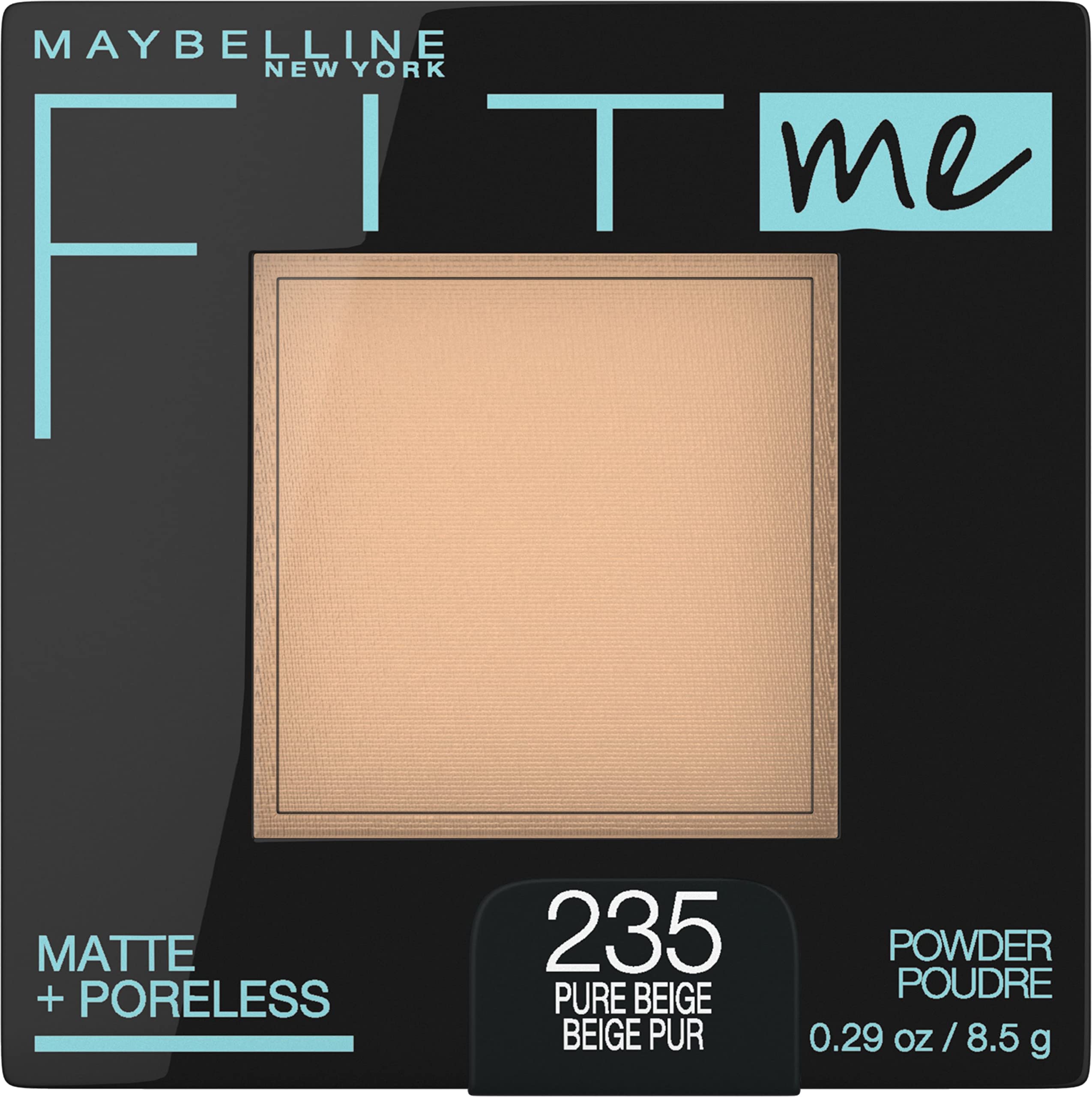 Maybelline Fit Me Matte + Poreless Powder - Pure Beige 235 | Oil-Control Face Powder for Flawless Matte Finish | Perfect for Oily Skin & Everyday Makeup