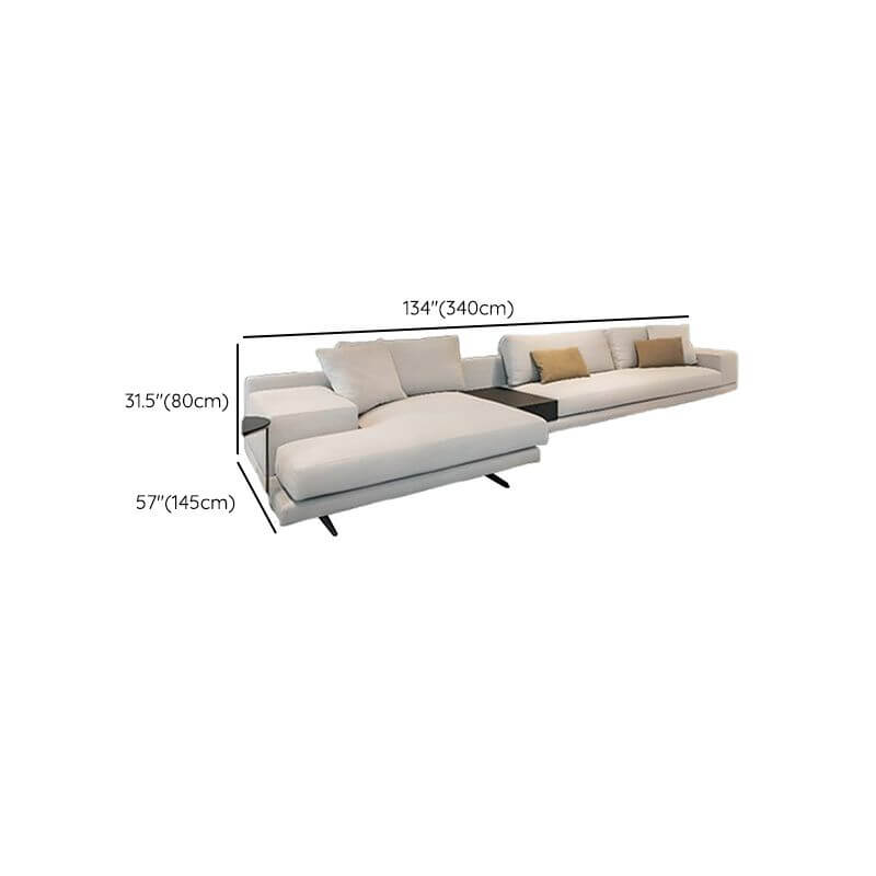 L-Shaped Left/Straight Corner Sectional Sofa with Stain-Resistant Fabric, Pillow Back, Sponge Filling & Square Arms - 1 or 2 Piece Set for Living Room, Lounge or Home Theater Comfort