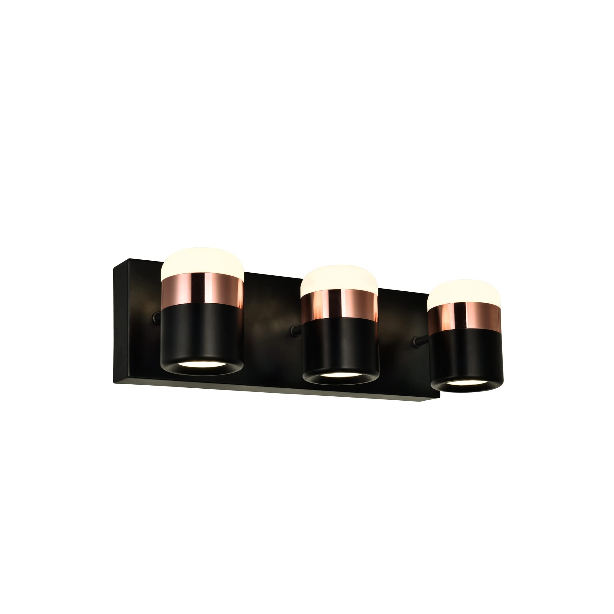 CWI Lighting Moxie Modern Black Metal LED Bathroom Vanity Light - Perfect for Contemporary Home Decor & Makeup Area Illumination