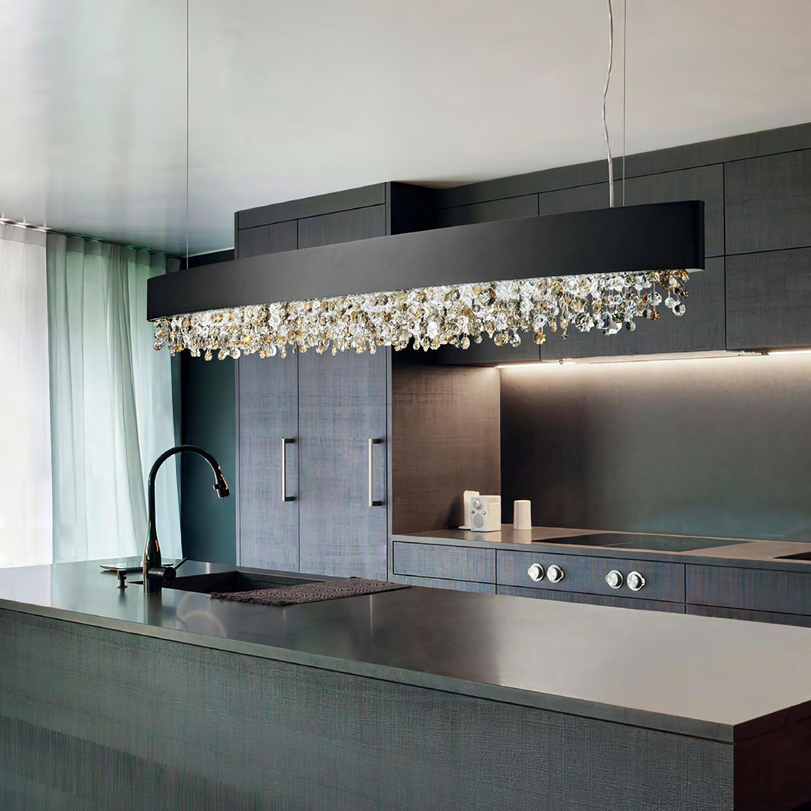 Modern Marilyn Crystal Pendant Light - Elegant Chandelier for Dining Room, Bedroom, Living Room & Kitchen Lighting Decor