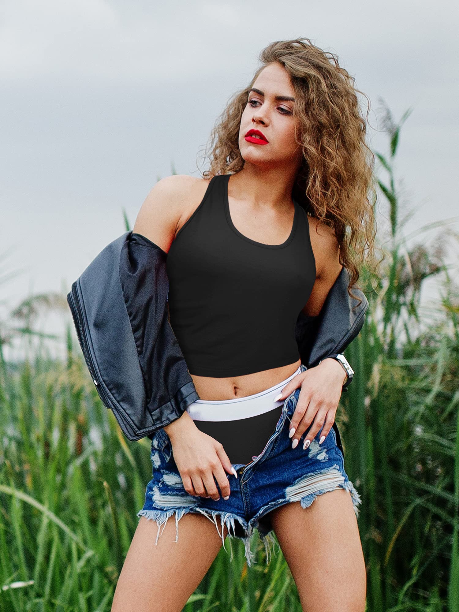 3 Pack Women's Workout Crop Tops - Basic Sleeveless Racerback Gym Tank Tops for Teen Girls & Women | Perfect for Yoga, Running, Fitness & Casual Wear