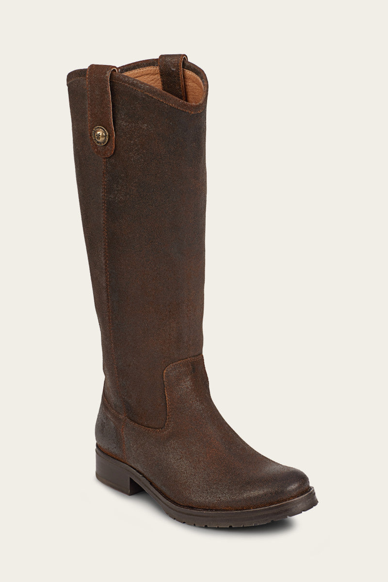 Melissa Women's Double Sole Button Lug Tall Boots - Stylish & Comfortable Winter Boots for Snow, Rain & Cold Weather