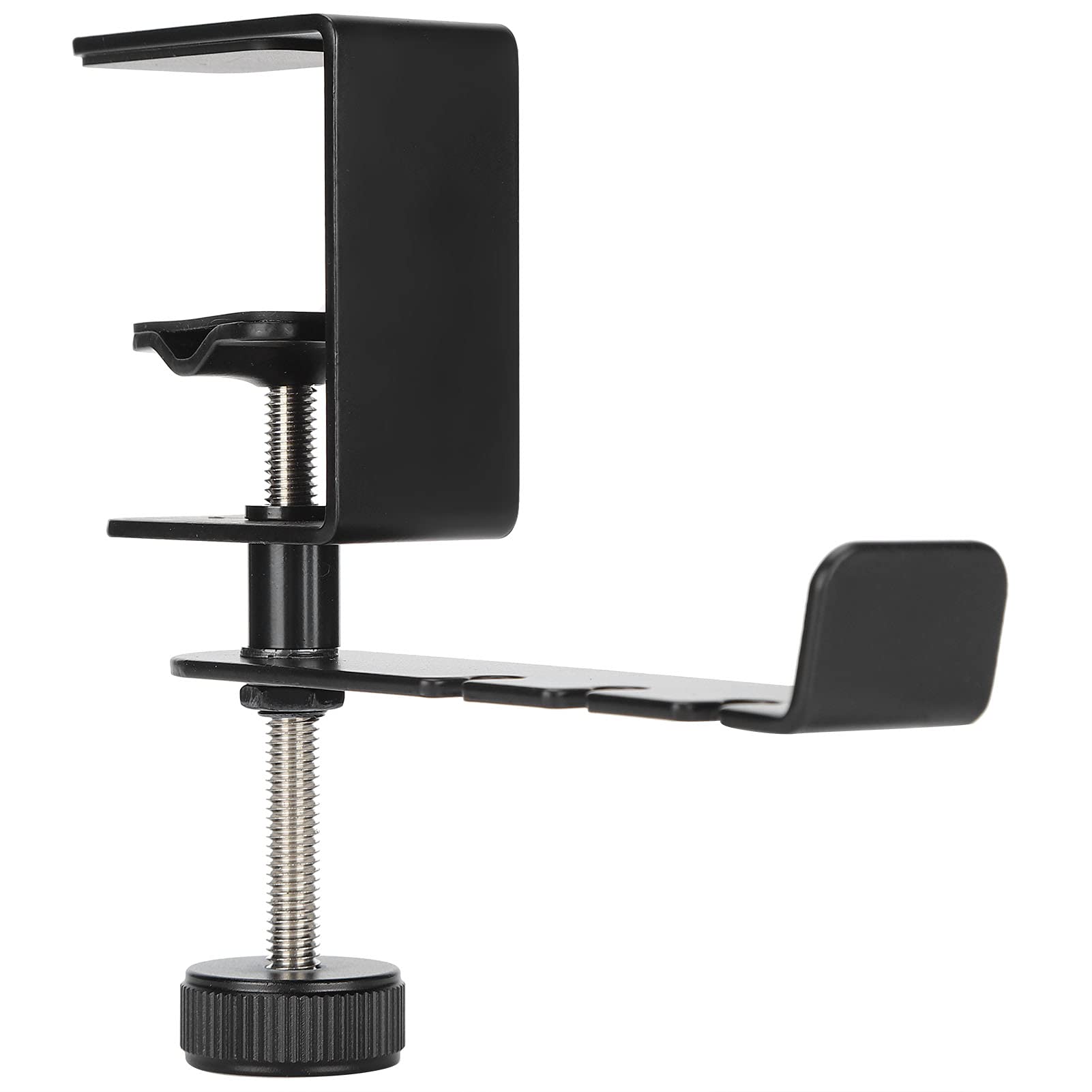 LZKW 360° Rotatable Headphone Holder Hook - Durable & Space-Saving Headset Hanger for Desk, Office, Gaming Setup (Black) - Perfect for Organizing Headphones, Headsets, VR Goggles in Home & Workspace