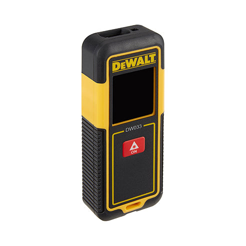 DEWALT DW033 XJ 30m/100ft Laser Distance Meter - High Accuracy Digital Measuring Tool for Construction, Renovation, and DIY Projects