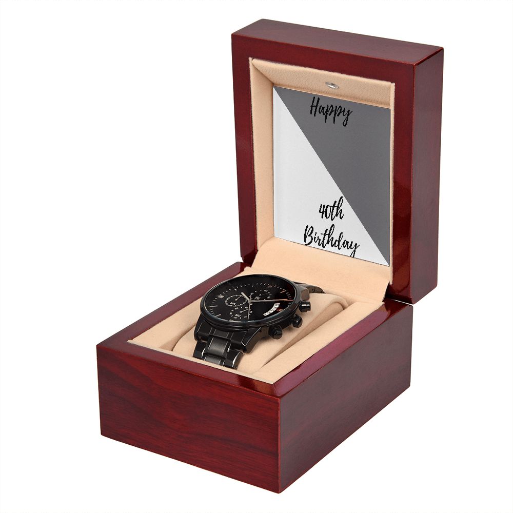 Men's 40th Birthday Gift - Luxury Watch for Him - Perfect Anniversary, Retirement & Special Occasion Present