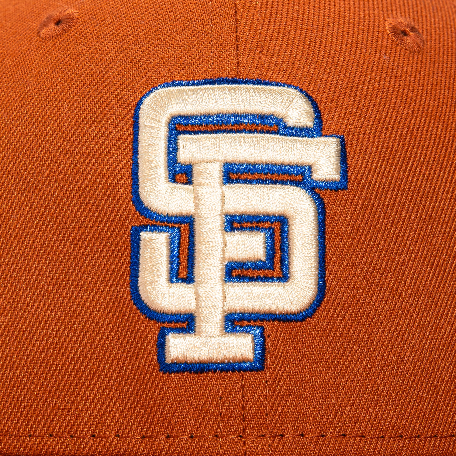 New Era 59Fifty San Francisco Giants 1989 World Series Patch Snapback Hat - Burnt Orange, Tan, Royal - Perfect for Baseball Games, Sports Events & Fan Collections